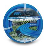AG-LITE BSAL5825 5/8" x 25' Hot/Cold Water Rubber Garden Hose, 100% Rubber, Ultra-Light, Super Strong, 500 PSI, 50F to 190F Degrees, High Strength Polyester Braided