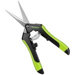 VIVOSUN Gardening Scissors 6.5 Inch Hand Pruner Pruning Shear with Straight Stailess Steel Blades, Black and Green, 1-Pack