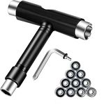 FYANER Skate Tool Kit All in One Skate T Tool Kit and 8pcs 608RS ABEC-9 Bearings Suit for Skateboard/Roller Skate/Quad Skate/Longboard