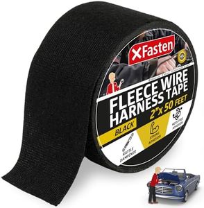 XFasten Wire Harness Tape 2 Inch Residue-Free Cloth Electrical Felt Tape for Automotive Wiring Loom Wrap, High Temp and Abrasion Resistant, Noise Dampening Insulation