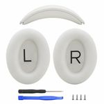 Replacement Earpads and Headband Pad Compatible with Bose QC35 QC45 Waterproof and Sweat-Resistant (Beige)