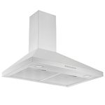 Ancona AN-1136 30" 600 CFM Convertible Wall-Mounted Pyramid Range Hood in Stainless Steel