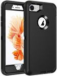 RegSun for iPhone 6s Plus Case,iPhone 6 Plus Case,Built-in Screen Protector, Shockproof 3-Layer Full Body Protection Rugged Heavy Duty High Impact Hard Cover Case for iPhone 6s Plus 5.5 inch,Black