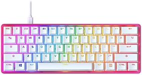 HyperX Alloy Origins 60 - Mechanical Gaming Keyboard - Ultra Compact 60% Form Factor - Linear Red Switch - Double Shot PBT Keycaps - RGB LED Backlit - NGENUITY Software Compatible - Pink