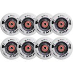 SZAJOR 72mm/76mm/80mm 85A Inline Skate Wheels, Indoor Outdoor Roller Skate Wheels, for Roller Blade Wheel Replacement, with Bearings 8 Pack,72mm