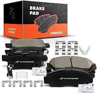 A-Premium Front & Rear Ceramic Disc Brake Pads Set Compatible with Select Honda and Acura Models - Accord 2008-2012, TSX 2009-2014, with Hardware, 8 Pcs