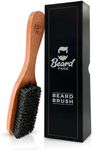 Beard Face Long Cherrywood Handled Beard Brush with 100% Boar Bristle Designed to Elevate Your Grooming Experience and Evenly Distribute Beard Oil and Stimulate the Skin Underneath