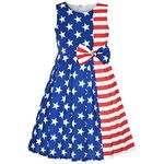 Sunny Fashion Girls Dress American Flag National Day Party Dress, Multi,American Flag, 5 Years