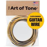 30 Feet (10-white/10-black/10-yellow) Gavitt Cloth-covered Pre-tinned 7-strand Pushback 22awg Vintage-style Guitar Wire