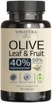 VINATURA Olive Leaf Extract Hydroxytyrosol Supplement - 40% Hydroxytyrosol Olive Fruit Extract, 50% Oleuropein Olive Leaf Extract Capsules - 60 Capsules