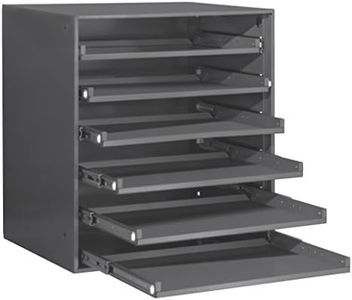 Durham 321B-95 Heavy Duty Bearing Slide Rack Without Door (Holds 6 Large Compartment Boxes), 20-5/16" x 15-15/16" x 21-7/8"