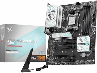 MSI B840 Gaming Plus WiFi Motherboard, ATX - Supports AMD Ryzen 9000/8000 / 7000 Processors, AM5 - DDR5 Memory Boost 8000+ MT/s (OC), PCIe 4.0 x16, M.2 Gen4, Wi-Fi 7, 2.5G LAN