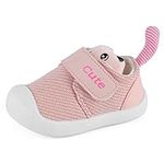 MK MATT KEELY Baby Girls First Walking Shoes Toddler Anti-Slip Breathable Pre Walkers Sneakers,Pink,Size 6 UK Child