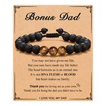 PINKDODO Step Dad Fathers Day Gift Ideas from Daughter Son, Step Dad Gifts from Daughter, Bonus Dad Gift Birthday Christmas Gifts for Step Dad Mens Bracelets