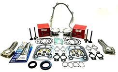 Lil Red Barn Overhaul Kit Pistons with Rings, Gasket Set, Crankcase Sealer, Seals, Intake Exhaust Valves, Connecting Rods, Compatible