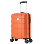 ATX Luggage 55x36x20cm Cabin Suitcase Super Lightweight Small Suitcase Approved for 100+ Airlines Including EasyJet, Ryanair, British Airways & Virgin Atlantic (Orange, 21Inches, 33Liter)