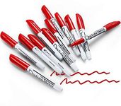 Volcanics Red Dry Erase Markers Low Odor Fine Whiteboard Markers Thin Box of 12