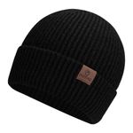 Oversize XXL Beanie Hats for Men Big Heads, Winter Cuffed Knitted Beany Hats, Warm Slouchy Skull Watch Caps