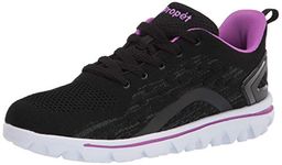 Propet Women's TravelActiv Axial Sneaker, Black/Purple