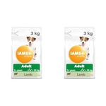 IAMS Complete Dry Dog Food for Adult 1+ Small and Medium Breeds with Lamb 3 kg (Pack of 2)