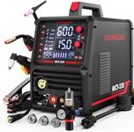 YESWELDER Multifunctional Welders Combo&Plasma Cutter, 6-In-1 MIG/Flux Core MIG/CUT/TIG/Stick/Spool Gun Compatible, 200A MIG/TIG/Stick & 50A CUT, 110V/220V MCT-520