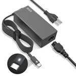 PAEBAI+ 65W 45W USB C Laptop Charger for Chromebook Lenovo Thinkpad Yoga, Dell Latitude XPS, HP Spectre EliteBook, Acer Samsung Asus Mac Book Google Pixel Type C Universal Adapter Power Supply Cord