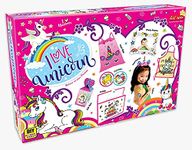 Joy Stories Art & Craft Kit for Girls | Unicorn Hobby Crafts Kit | DIY Kit for Jewellery, Tattoo, Puppet, Nameplate, Hairclips, Wall Hanging - Multicolour