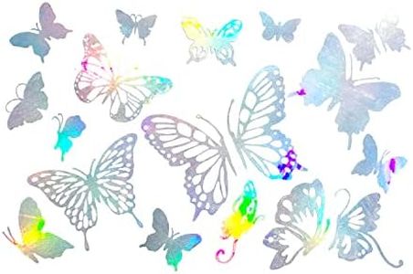 Neva Nude Holographic Butterfly Garden HOLOstix Face and Body Stickers for Festivals, Raves, Parties, Lingerie & More, Medical Grade Adhesive, Waterproof & Sweatproof, Made in USA