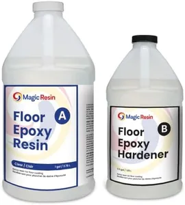 Clear Floor Epoxy Resin for Garages, Basements, Warehouses, Retail Stores and More | Highly Durable | Resistant to Scratches, Spills, and Stains | 1.5 Gallon Kit | 5.7 L