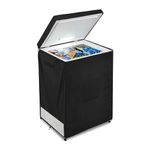 Bitubi Top Open Door Chest Freezer Cover– Waterproof, Dustproof, Sun-Proof, L28”W23”H34” Suitable for most 5.0 Cubic Compact Deep Freezer on market (Black)