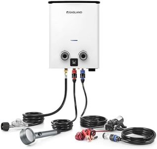 GASLAND Goshower G5 Pro Outdoor Propane Tankless Water Heater 1.32GPM, Portable Gas Water heater with Pump & Pipe Strainer for Off Grid, Ultra Slim Portable Hot Water Heater, 5L, 34,000 BTU