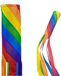 Spiral Rainbow 60 Inch Windsock by Madrona Brands | Durable Outdoor Hanging Decoration | Yard, Garden, Deck, Patio and More