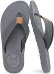 KuaiLu Mens Flip Flops Arch Support