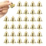 60PCS 26mm/1inch Gold Bells Mini Liberty Bells for Crafts Favor Decorating and Making Wind Chimes