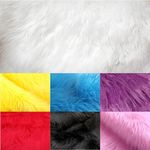 HomeArt Faux Fur Rug - A Timeless Baby Photography Background for Fashion Shoots Portrait Sessions Newborn Product and Still Photography (5 x 5 Feet, White)