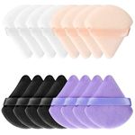 16 Pcs Triangle Powder Puffs, Face Makeup Puffs, Soft Cosmetic Foundation Powder Sponge Cushion Puffs for Loose Powder Wet Dry Makeup Puffs Sponges Pads - 4 Colors