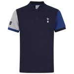 Tottenham Hotspur FC Official Gift Mens Contrast Sleeve Polo Shirt Navy XL