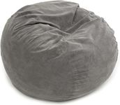 CordaRoy's FC-CD-GR, Corduroy Convertible Chair Folds Bed, As Seen on Shark Tank Bean Bag, Full, Grey