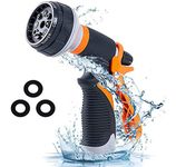 Garden Hose Nozzle Spray Nozzle, High Pressure Nozzle Sprayer, 8 Adjustable Watering Patterns, Perfect Thumb Control Great for Watering Plants, Cleaning, Car Wash and Showering Dog & Pets