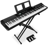 MOSEN Digital Piano 88-Key Full Size Weighted Piano, Electronic Keyboard Piano, Hammer Action, with Music Stand, Double X frame, 3-Pedal, 10+Voice Settings, for Beginner Professional at Home/Stage