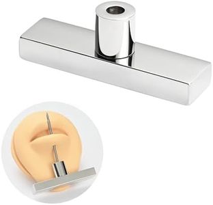 DJCIW Stainless Steel Piercing Needles Push-in Tool (12G to 20G), Accurate and Comfortable Piercing Needle Insertion, Protects Fingers and Prevents Thumb Soreness