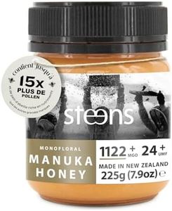 Steens Miel de Manuka - MGO 1122+ - 100% certifié Miel Manuka cru pur UMF 24+ - Mis en pot et scellé en Nouvelle-Zélande - Manuka Honey 225 g