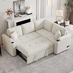 Prohon 87.4" L-Shape Pull-Out Sleep