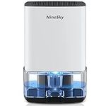 NineSky Dehumidifier,30 OZ Dehumidifiers for Bathroom Bedroom, Dehumidifier with Auto Shut Off Function, Two Working Modes and 7 Colors LED Light