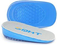 SQHT Heel Lift for Achilles Tendonitis, Heel Pain and Leg Length Discrepancy, Shoe Inserts for Men and Women (Blue&Beige, Small (1" Height))