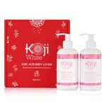 Koji White Kojic Acid & Collagen Body Lotion, Women Gifts Set for Moisturizer - Vegan Lotion, 8.45 Fl Oz (2 Bottles)