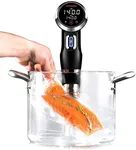 Chefman Sous Vide Immersion Circulator w/ Wi-Fi, Bluetooth & Digital Interface, Touchscreen Display, Sous-Vide Cooker Includes Connected App for Guided Cooking, Adjustable Clamp, 1100 Watts, Black