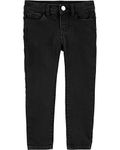 OshKosh B'Gosh Girls' Pull-on Denim Jegging, Black Wash, 5T