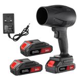 Pivalo 48V Cordless Air Blower with 10 Battery Cells Powered Charger Long Handheld Variable Speed Electric Leaf Blowing Vacuum for Lawn Home Care Car & Dust Cleaning (Pack of 1, Black)