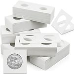 Nexxxi 300 Pcs Cardboard Coin Holder, 6 Sizes 2" x 2" Currency Holders for Coin Collection Supplies 6-Size